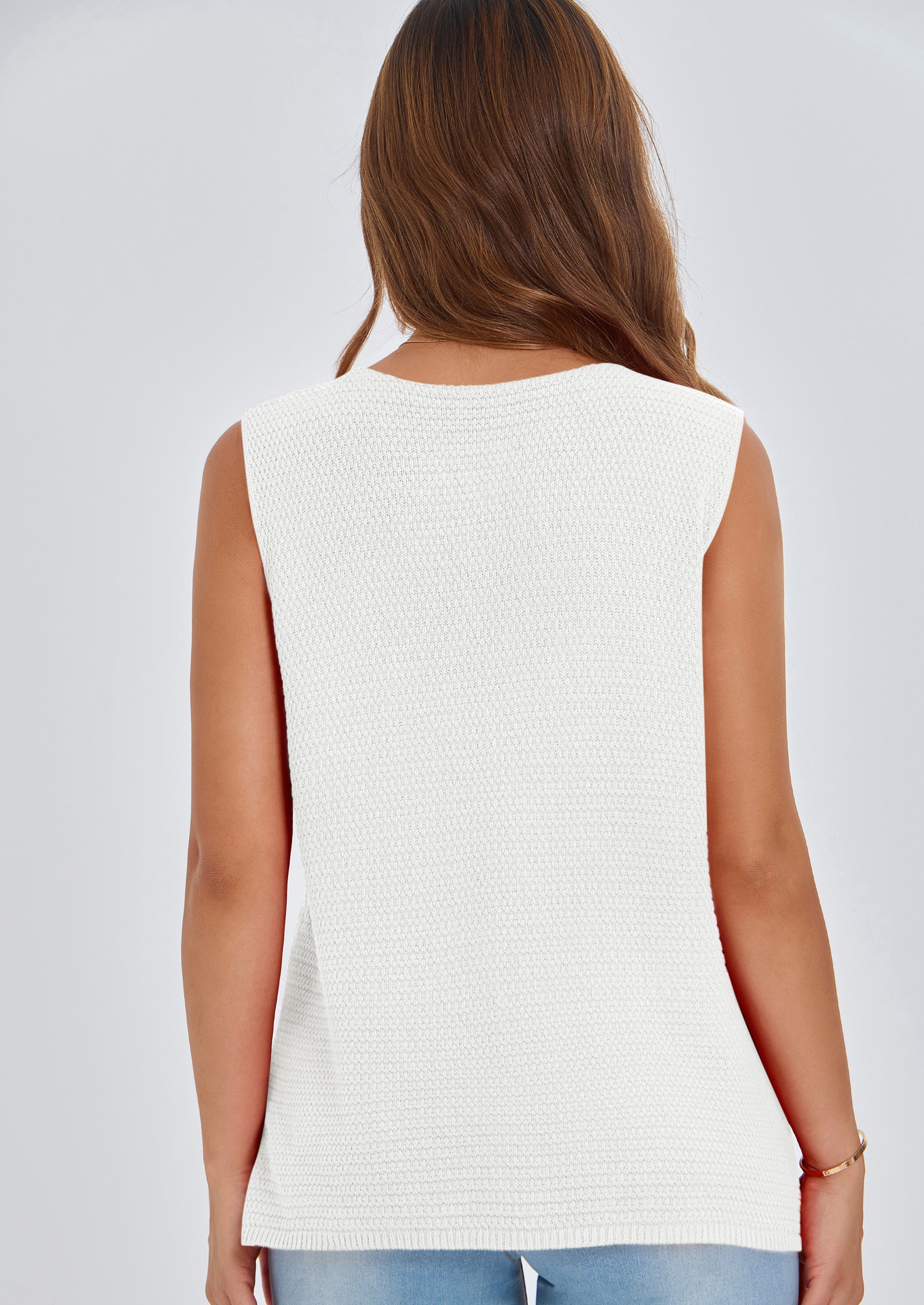 PRETTYGARDEN Women's Knit Sweater Vest Summer Sleeveless Button Down Tank Tops Trendy Business Casual Outfits PRETTYGARDEN