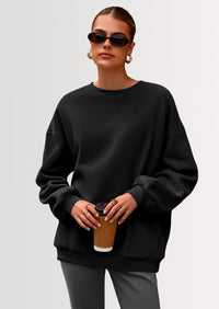 PRETTYGARDEN Oversized Sweatshirt for Women Fall Outfits Crewneck Long Sleeve Tops Fleece Pullover Winter Clothing