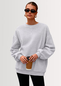 PRETTYGARDEN Oversized Sweatshirt for Women Fall Outfits Crewneck Long Sleeve Tops Fleece Pullover Winter Clothing