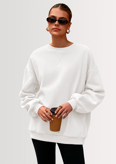 PRETTYGARDEN Oversized Sweatshirt for Women Fall Outfits Crewneck Long Sleeve Tops Fleece Pullover Winter Clothing