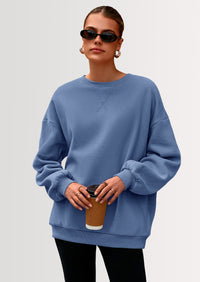 PRETTYGARDEN Oversized Sweatshirt for Women Fall Outfits Crewneck Long Sleeve Tops Fleece Pullover Winter Clothing