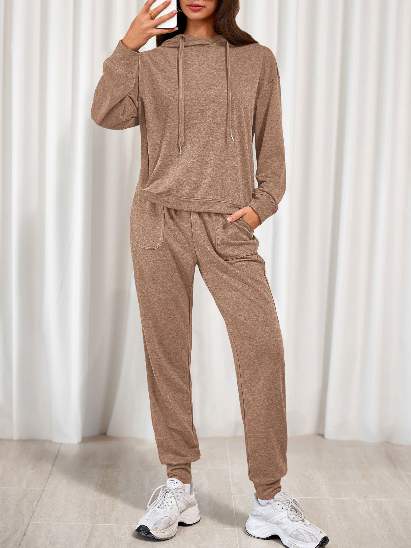 PRETTYGARDEN Women's Two Piece Outfits Sweatsuits Lounge Sets Hoodies Sweatshirt Joggers Sweatpants Fall Fashion Clothes