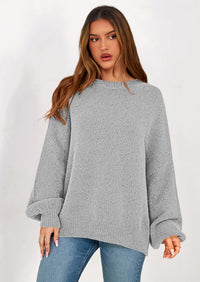 PRETTYGARDEN Sweaters for Women Fall Chunky Knit Long Sleeve Crew Neck Oversized Pullover Tops Winter Fashion Clothing
