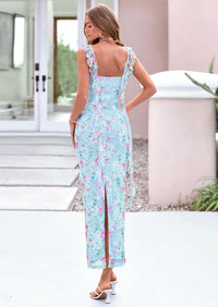 PRETTYGARDEN Women's Spring Wedding Guest Dress Summer Formal Sleeveless Elegant Floral Lace Cocktail Maxi Long Dresses