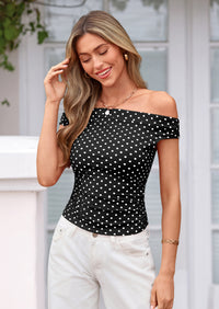 PRETTYGARDEN Womens Off The Shoulder Tops Summer Y2K Clothes Going Out Shirts Ruched Tank Top Date Night Outfits