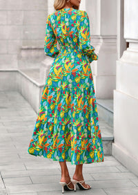 PRETTYGARDEN Women's Floral Maxi Dress Spring Long Sleeve V Neck Casual A Line Long Flowy Boho Party Dresses