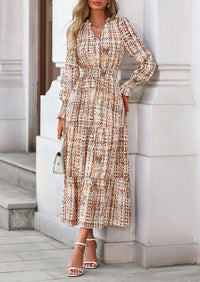 PRETTYGARDEN Women's Floral Maxi Dress Spring Long Sleeve V Neck Casual A Line Long Flowy Boho Party Dresses