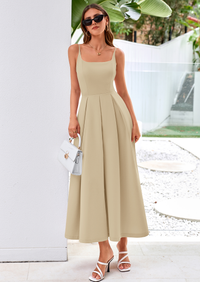 PRETTYGARDEN Cocktail Dresses for Women Spring Elegant Ruffle A Line Long Flowy Summer Formal Wedding Guest Maxi Dress PRETTYGARDEN