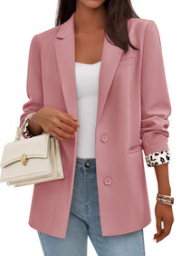 PRETTYGARDEN Blazers for Women Fall Work Office Suit Jackets Dressy Open Front Leopard Blazer Business Casual Outfits