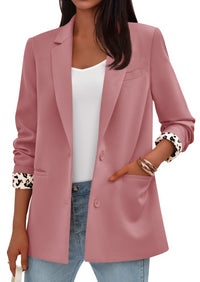 PRETTYGARDEN Blazers for Women Fall Work Office Suit Jackets Dressy Open Front Leopard Blazer Business Casual Outfits