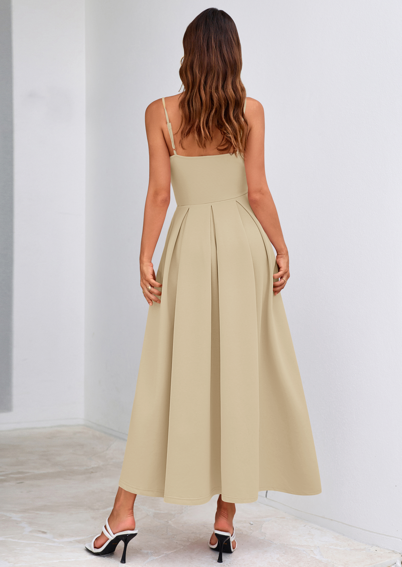 PRETTYGARDEN Cocktail Dresses for Women Spring Elegant Ruffle A Line Long Flowy Summer Formal Wedding Guest Maxi Dress PRETTYGARDEN