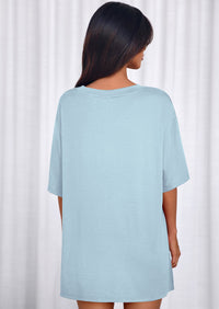 PRETTYGARDEN 2 Piece Sets for Women Summer Lounge Short Set Spring Matching Biker Shorts V Neck Oversized Shirt Clothing PRETTYGARDEN