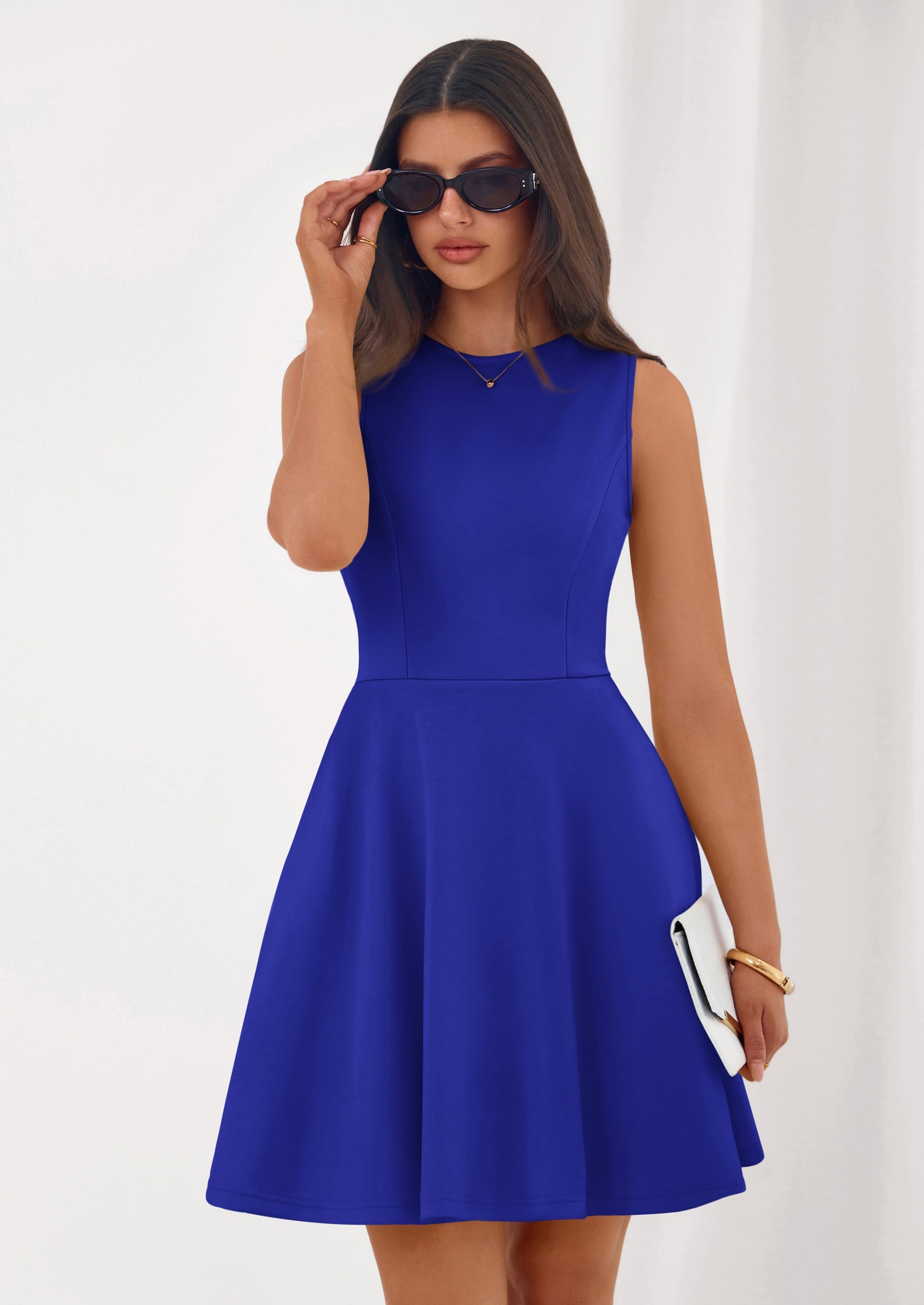 PRETTYGARDEN A Line Dresses for Women Elegant Classy Sleeveless Summer Short Tank Cocktail Party Spring Mini Dress PRETTYGARDEN