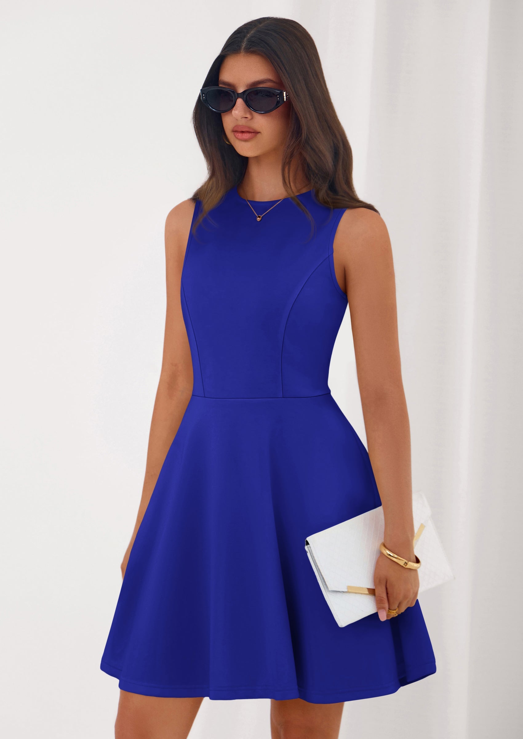 PRETTYGARDEN A Line Dresses for Women Elegant Classy Sleeveless Summer Short Tank Cocktail Party Spring Mini Dress PRETTYGARDEN