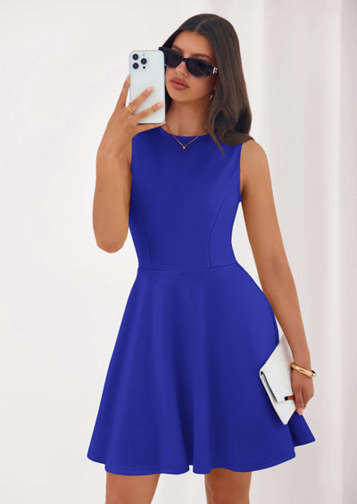 PRETTYGARDEN A Line Dresses for Women Elegant Classy Sleeveless Summer Short Tank Cocktail Party Spring Mini Dress PRETTYGARDEN