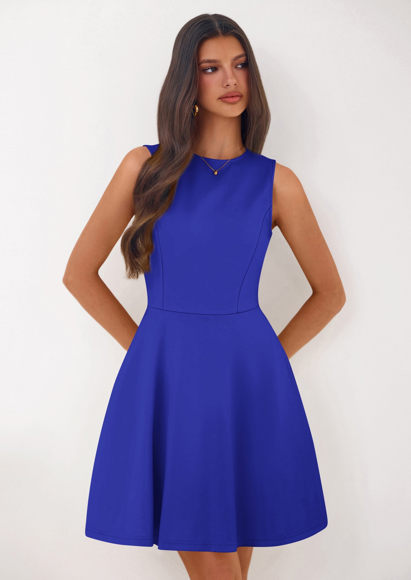 PRETTYGARDEN A Line Dresses for Women Elegant Classy Sleeveless Summer Short Tank Cocktail Party Spring Mini Dress PRETTYGARDEN