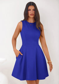 PRETTYGARDEN A Line Dresses for Women Elegant Classy Sleeveless Summer Short Tank Cocktail Party Spring Mini Dress PRETTYGARDEN