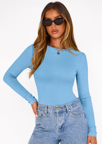 PRETTYGARDEN Bodysuits for Women 2025 Fall Long Sleeve Shirts Slim Fitted Basic Ribbed Layering Tops Fashion Winter Clothing PRETTYGARDEN