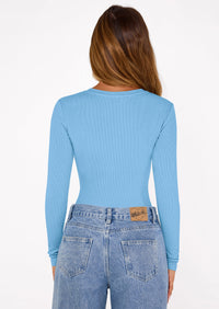 PRETTYGARDEN Bodysuits for Women 2025 Fall Long Sleeve Shirts Slim Fitted Basic Ribbed Layering Tops Fashion Winter Clothing PRETTYGARDEN