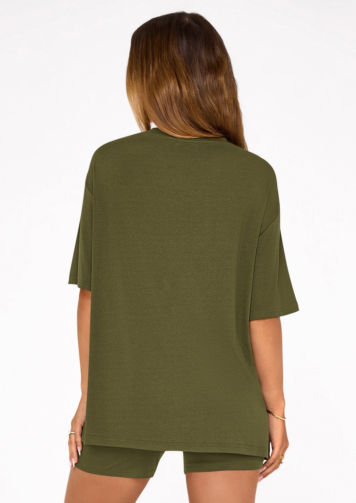 PRETTYGARDEN Women's Two Piece Matching Lounge Sets Summer Casual Tops Short Sleeve Shirts Shorts Travel Airport Outfits PRETTYGARDEN