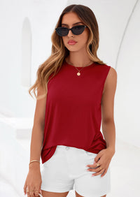 PRETTYGARDEN Womens Summer Tops Spring Fashion Sleeveless Tank Tops Casual Loose Fit Shirts Beach Vacation Clothes PRETTYGARDEN