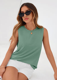 PRETTYGARDEN Womens Summer Tops Spring Fashion Sleeveless Tank Tops Casual Loose Fit Shirts Beach Vacation Clothes PRETTYGARDEN