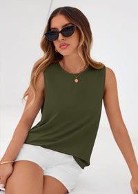 PRETTYGARDEN Womens Summer Tops Spring Fashion Sleeveless Tank Tops Casual Loose Fit Shirts Beach Vacation Clothes PRETTYGARDEN