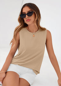 PRETTYGARDEN Womens Summer Tops Spring Fashion Sleeveless Tank Tops Casual Loose Fit Shirts Beach Vacation Clothes PRETTYGARDEN