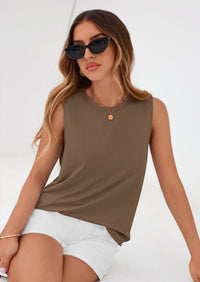 PRETTYGARDEN Womens Summer Tops Spring Fashion Sleeveless Tank Tops Casual Loose Fit Shirts Beach Vacation Clothes PRETTYGARDEN