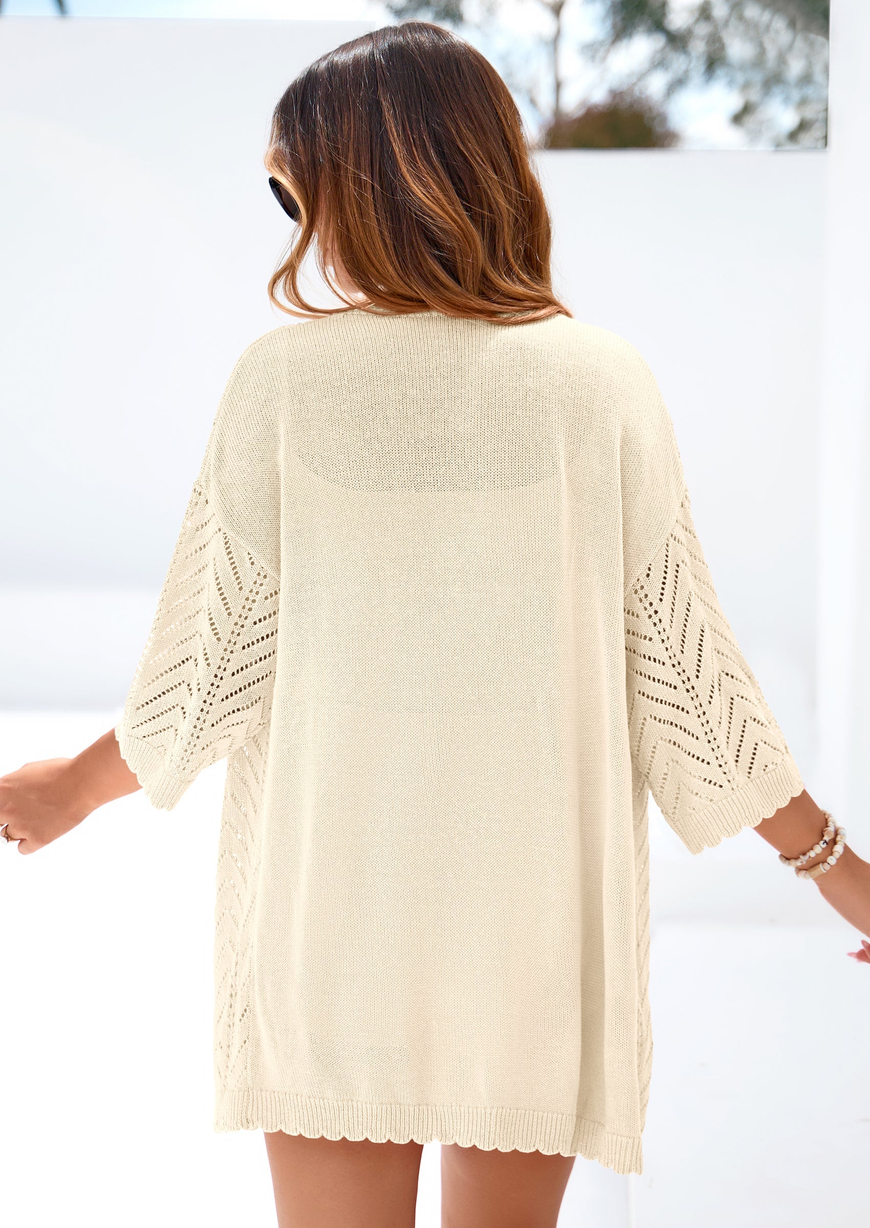 PRETTYGARDEN Summer Cardigan Sweaters for Women Lightweight  Short Sleeve Knit Coverup Spring Beach Vacation Clothes PRETTYGARDEN