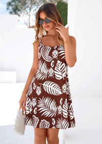 PRETTYGARDEN Women's Summer Dresses Casual Print Spaghetti Strap Sleeveless Sundress Beach Vacation Cover Ups PRETTYGARDEN