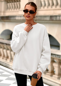 PRETTYGARDEN Oversized Sweatshirt for Women Fall Outfits Crewneck Long Sleeve Tops Fleece Pullover Winter Clothing