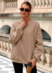 PRETTYGARDEN Oversized Sweatshirt for Women Fall Outfits Crewneck Long Sleeve Tops Fleece Pullover Winter Clothing