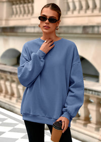 PRETTYGARDEN Oversized Sweatshirt for Women Fall Outfits Crewneck Long Sleeve Tops Fleece Pullover Winter Clothing