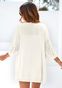 PRETTYGARDEN Summer Cardigan Sweaters for Women Lightweight  Short Sleeve Knit Coverup Spring Beach Vacation Clothes PRETTYGARDEN