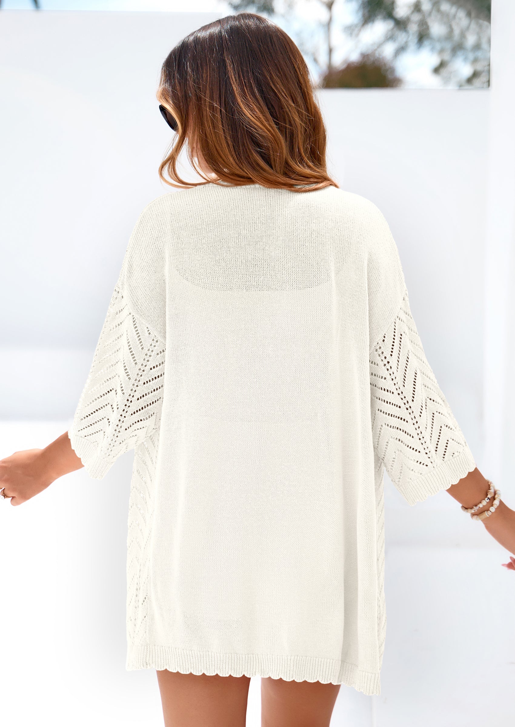 PRETTYGARDEN Summer Cardigan Sweaters for Women Lightweight  Short Sleeve Knit Coverup Spring Beach Vacation Clothes PRETTYGARDEN