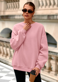PRETTYGARDEN Oversized Sweatshirt for Women Fall Outfits Crewneck Long Sleeve Tops Fleece Pullover Winter Clothing