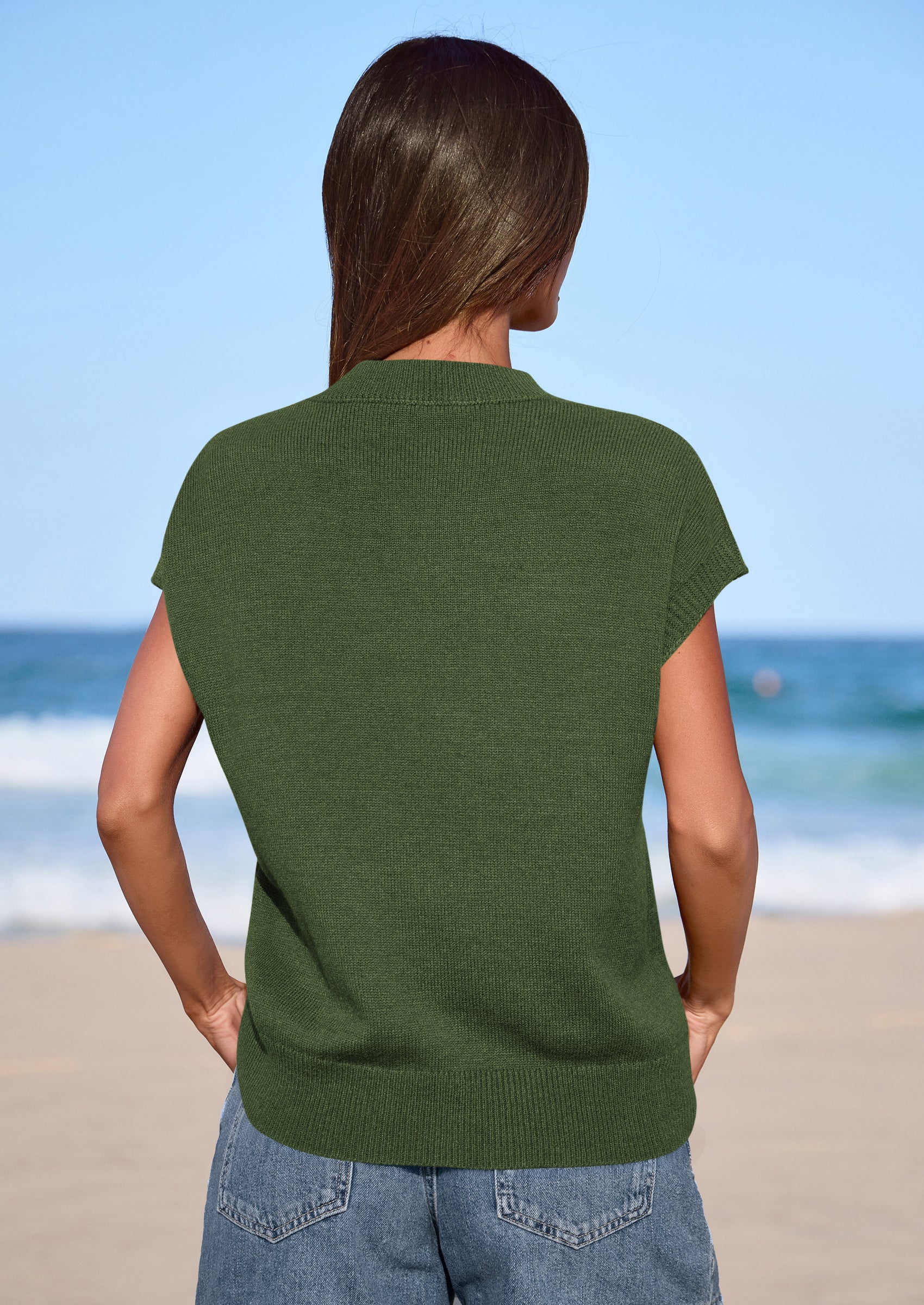 PRETTYGARDEN Women's Spring Sweater Vest Trendy Flower Knit Short Sleeve Cute Pullover Tank Tops Summer Fashion Clothing PRETTYGARDEN