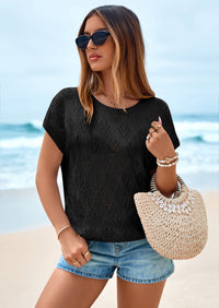 PRETTYGARDEN Women's Summer Sweater Vest Lightweight Knit Cap Sleeve Hollow Out Tank Tops Crochet Coverup Spring Outfits PRETTYGARDEN