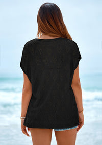 PRETTYGARDEN Women's Summer Sweater Vest Lightweight Knit Cap Sleeve Hollow Out Tank Tops Crochet Coverup Spring Outfits PRETTYGARDEN