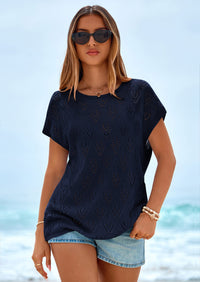 PRETTYGARDEN Women's Summer Sweater Vest Lightweight Knit Cap Sleeve Hollow Out Tank Tops Crochet Coverup Spring Outfits PRETTYGARDEN