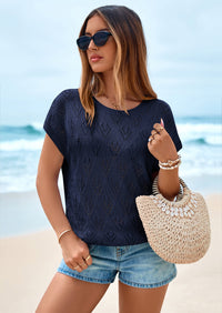 PRETTYGARDEN Women's Summer Sweater Vest Lightweight Knit Cap Sleeve Hollow Out Tank Tops Crochet Coverup Spring Outfits PRETTYGARDEN