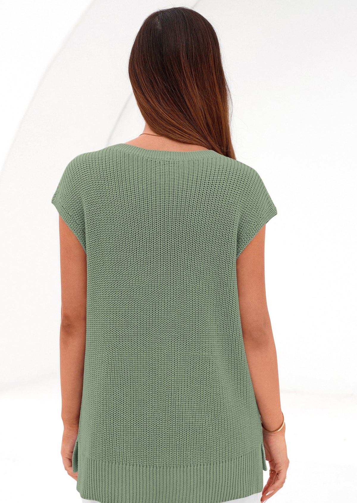 PRETTYGARDEN Women's Lightweight Sweaters Vest Spring Trendy Cap Sleeve V Neck Knit Tank Tops Summer Going Out Outfits PRETTYGARDEN