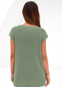 PRETTYGARDEN Women's Lightweight Sweaters Vest Spring Trendy Cap Sleeve V Neck Knit Tank Tops Summer Going Out Outfits PRETTYGARDEN