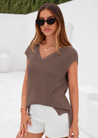 PRETTYGARDEN Women's Lightweight Sweaters Vest Spring Trendy Cap Sleeve V Neck Knit Tank Tops Summer Going Out Outfits PRETTYGARDEN