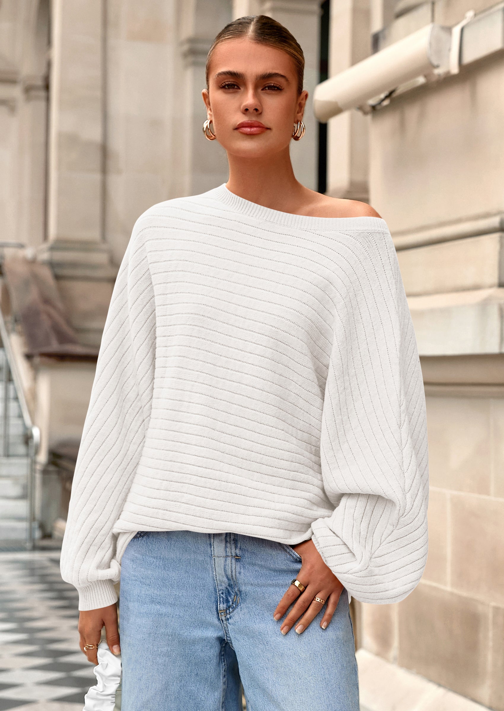 PRETTYGARDEN Fall Sweaters for Women Oversized Boat Neck Pullover Long Sleeve Knit Tops Cozy Winter Fashion Clothing