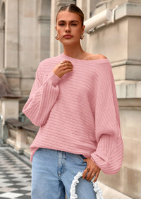 PRETTYGARDEN Fall Sweaters for Women Oversized Boat Neck Pullover Long Sleeve Knit Tops Cozy Winter Fashion Clothing