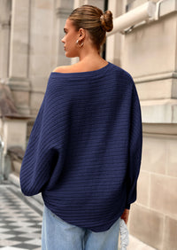 PRETTYGARDEN Fall Sweaters for Women Oversized Boat Neck Pullover Long Sleeve Knit Tops Cozy Winter Fashion Clothing