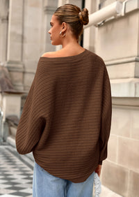 PRETTYGARDEN Fall Sweaters for Women Oversized Boat Neck Pullover Long Sleeve Knit Tops Cozy Winter Fashion Clothing