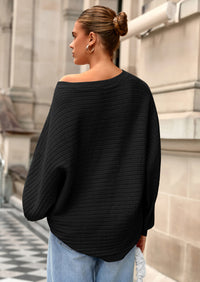 PRETTYGARDEN Fall Sweaters for Women Oversized Boat Neck Pullover Long Sleeve Knit Tops Cozy Winter Fashion Clothing